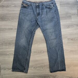 COOGI Y2K Men's Blue Cotton Jeans 42x34‎ Streetwear Flap Pocket  Accents